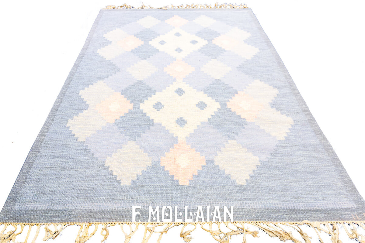 Rollakan Swedish Flat-weave Rug Pastel Color n°:681928